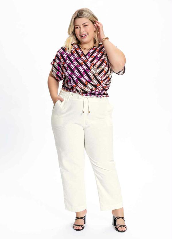 Outlet - Blusa Geo Crazy com Frente Transpassada 5