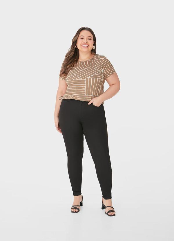 Malwee - Blusa Geométrica em Viscolinho Plus Bege 7