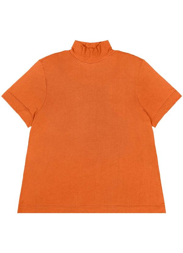 Secret Glam - Blusa Gola Alta Feminina Plus Size Laranja 5