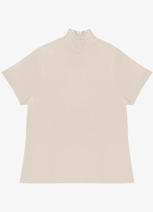 Secret Glam - Blusa Gola Alta Plus Size Bege - SECRET GLAM