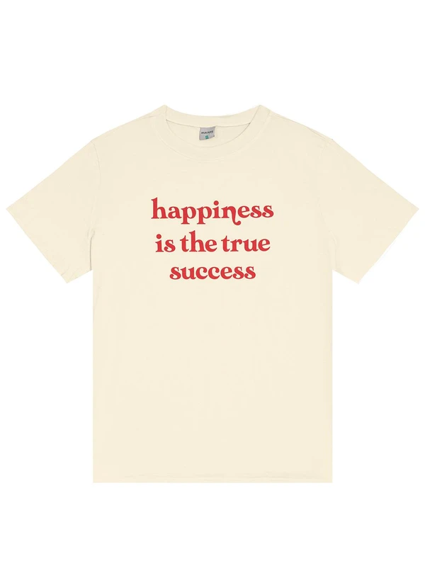 Malwee - Blusa Happiness Is The True Sucess Bege 5