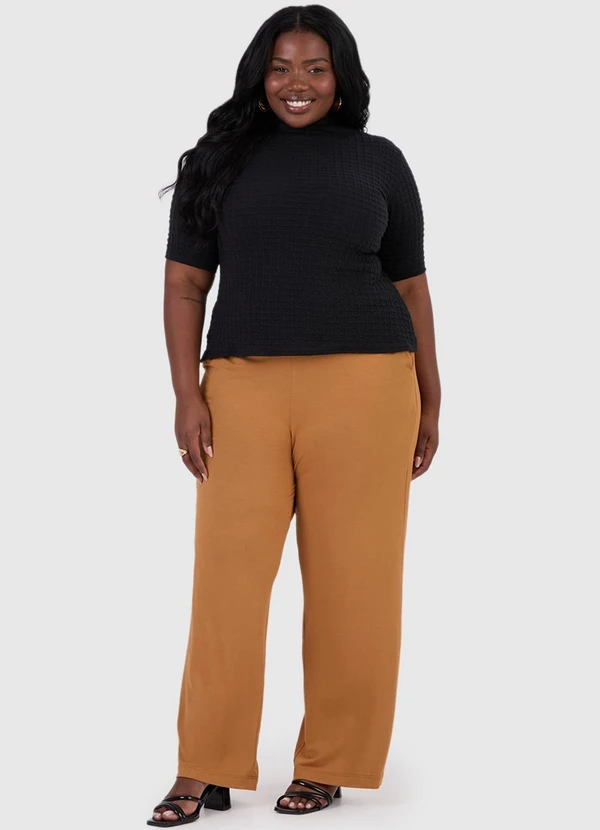 Malwee - Blusa Justa Texturizada Plus Preto 3