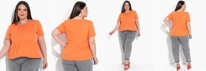 Blusa Laranja em Malha