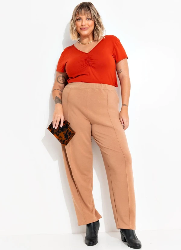 Marguerite - Blusa Laranja Escuro em Malha de Viscose 3