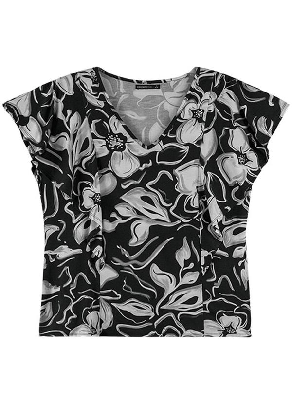 Rezzato - Blusa Leafs Of Summer Plus Size Feminino Preto