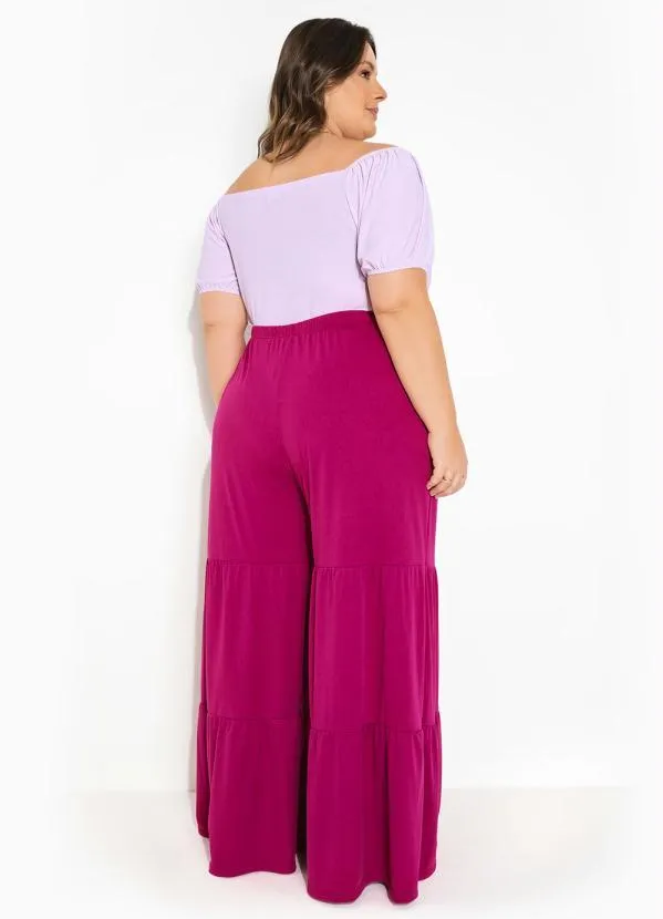 Marguerite - Blusa Lilás Plus Size com Botões 4