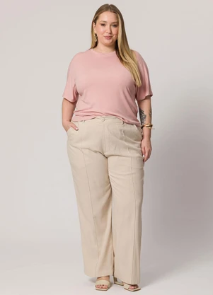 Lisamour - Blusa Lisa de Manga Curta Rosa - LISAMOUR