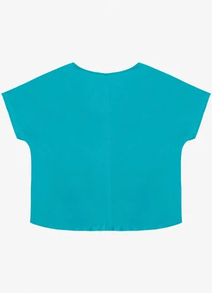 Infinita Cor - Blusa Lisa Plus Azul - INFINITA COR