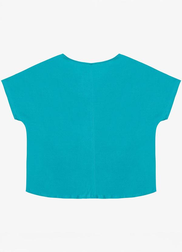 Infinita Cor - Blusa Lisa Plus Azul 2