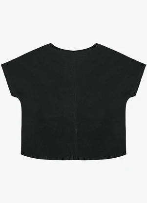 Infinita Cor - Blusa Lisa Plus Preto - INFINITA COR