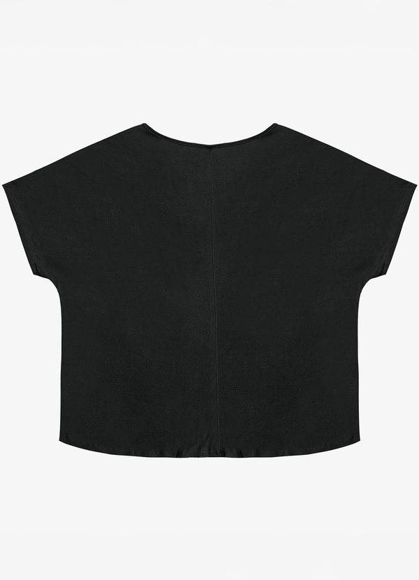 Infinita Cor - Blusa Lisa Plus Preto 2