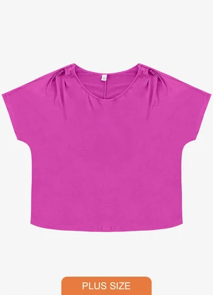 Infinita Cor - Blusa Lisa Plus Roxo - INFINITA COR