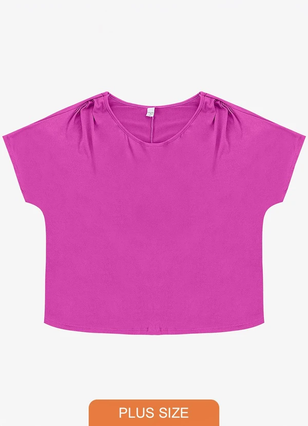 Infinita Cor - Blusa Lisa Plus Roxo