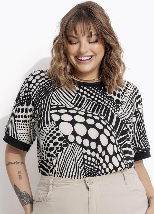 Blusa (Listrada) em Malha Listrada