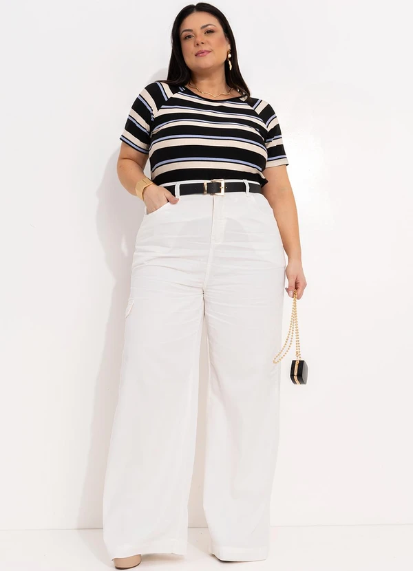 Marguerite - Blusa Listrada Larga em Malha de Viscose 6