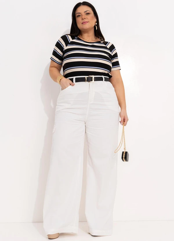 Marguerite - Blusa Listrada Larga em Malha de Viscose 2