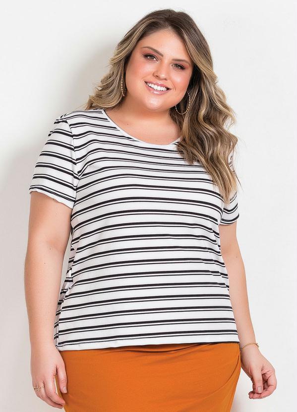 Marguerite - Blusa Listrada Plus Size