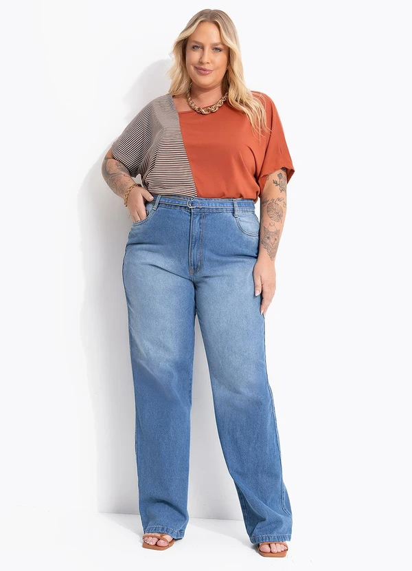 Marguerite - Blusa Listrada Telha em Malha Leve 3