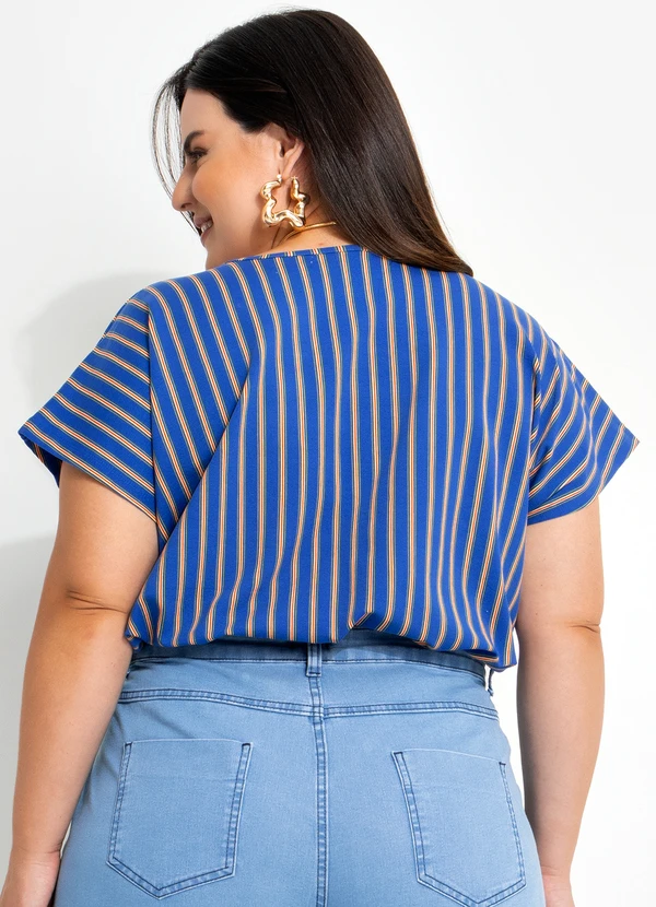 Marguerite - Blusa Listrado Colorido em Malha de Viscose 5