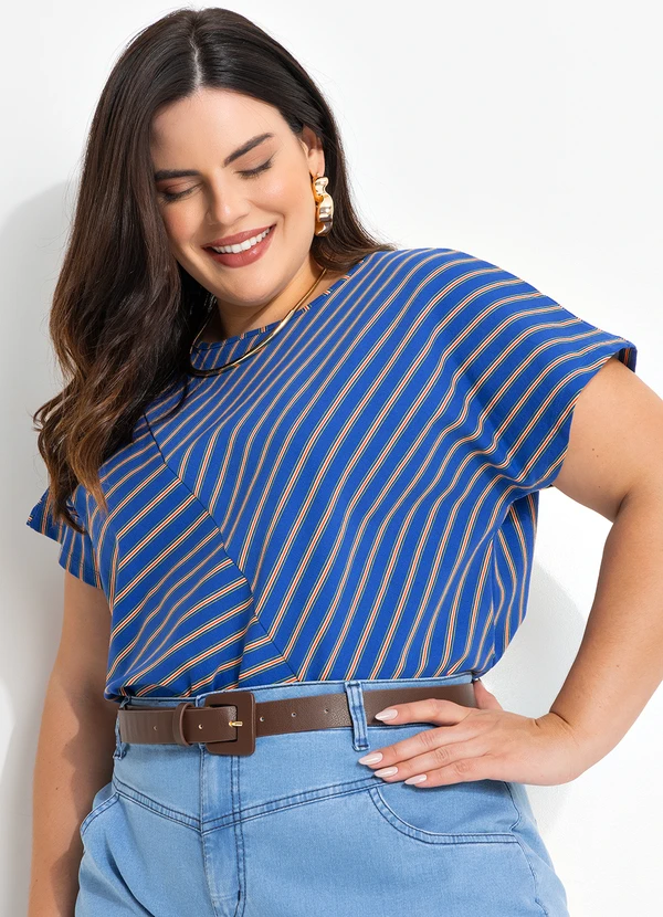 Marguerite - Blusa Listrado Colorido em Malha de Viscose 1