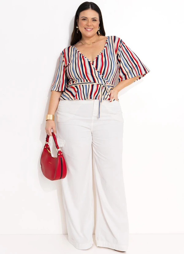 Marguerite - Blusa Listrado Irregular em Malha de Viscose 3