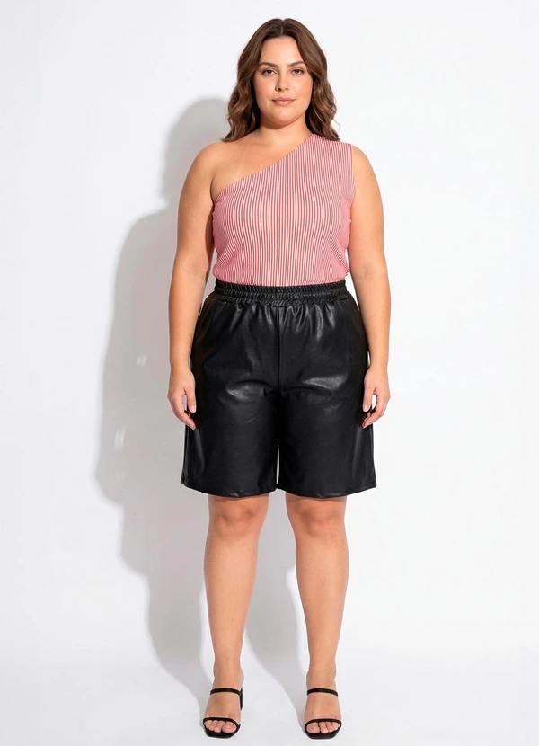 Marguerite - Blusa Listrado Vermelho  em Malha 2