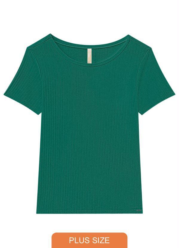 Lunender Mais Mulher - Blusa Malha Canelado Tracy Verde