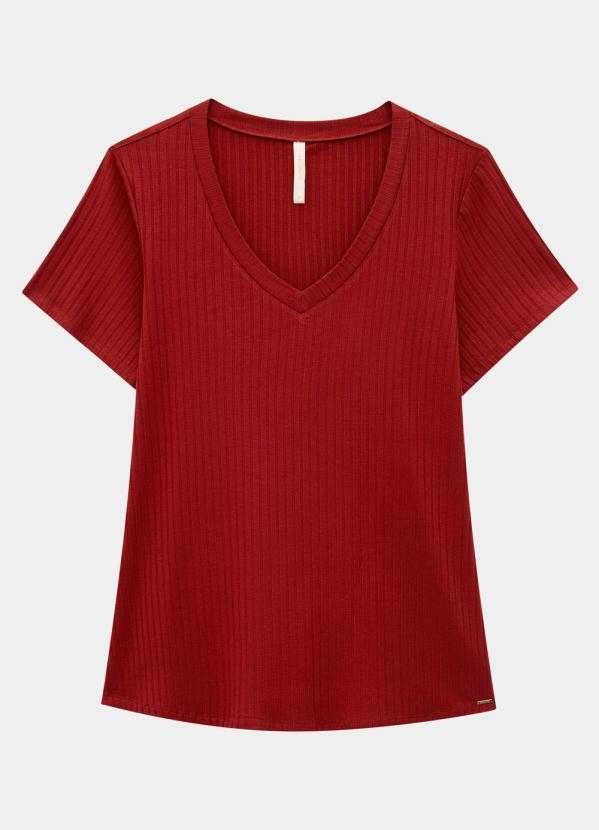 Lunender Mais Mulher - Blusa Malha Canelado Tracy Vermelho 3