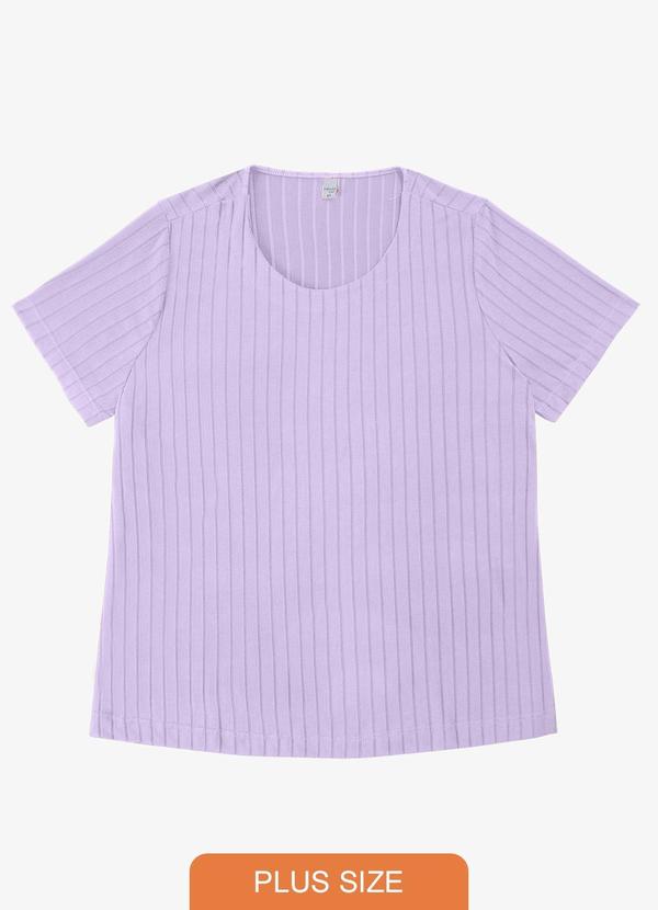 Infinita Cor - Blusa Malha Delicate Plus Roxo