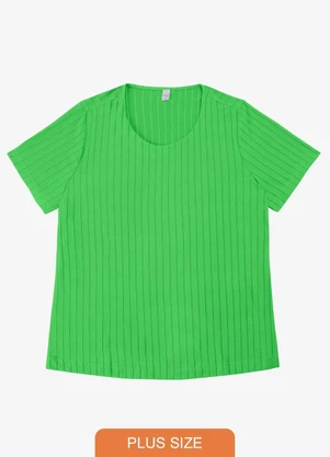 Infinita Cor - Blusa Malha Delicate Plus Verde - INFINITA COR