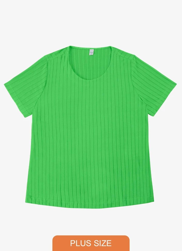 Infinita Cor - Blusa Malha Delicate Plus Verde