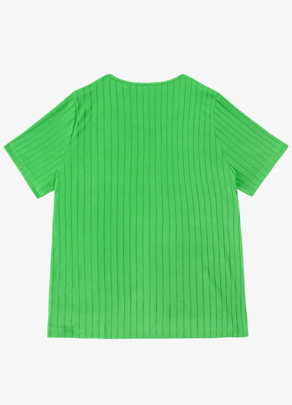 Infinita Cor - Blusa Malha Delicate Plus Verde 2