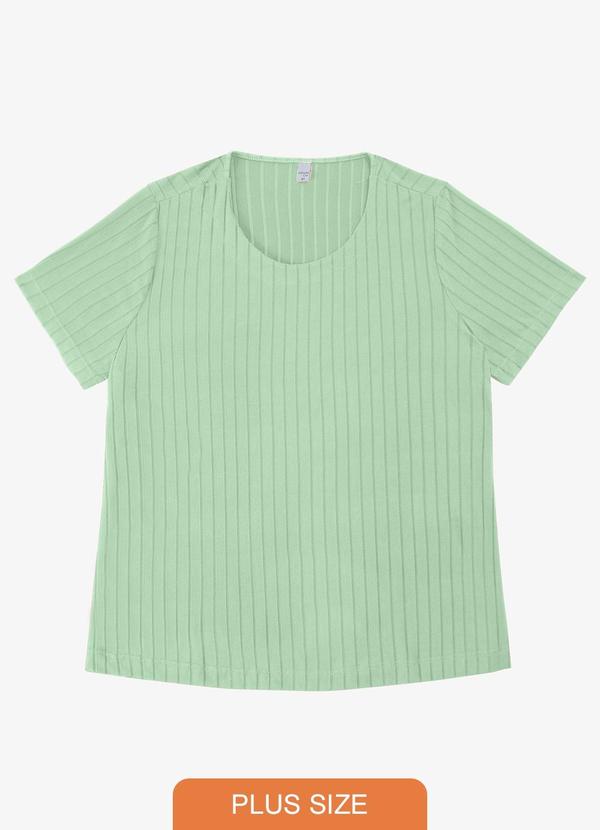 Infinita Cor - Blusa Malha Delicate Plus Verde