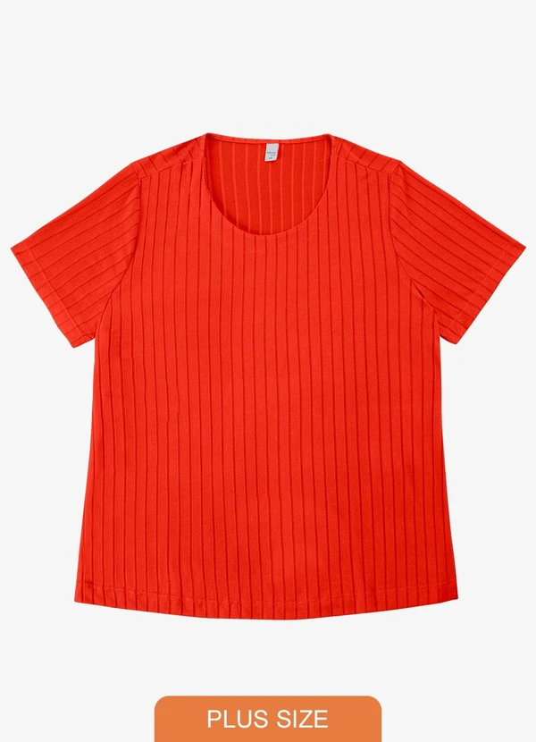 Infinita Cor - Blusa Malha Delicate Plus Vermelho