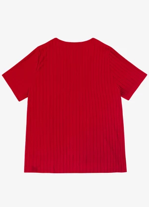 Infinita Cor - Blusa Malha Delicate Plus Vermelho - INFINITA COR