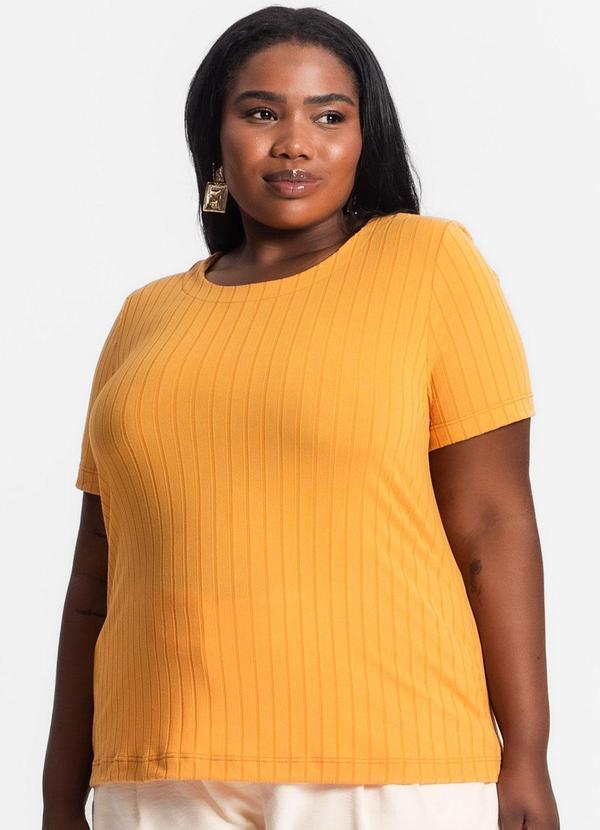 Infinita Cor - Blusa Malha Plus Amarelo