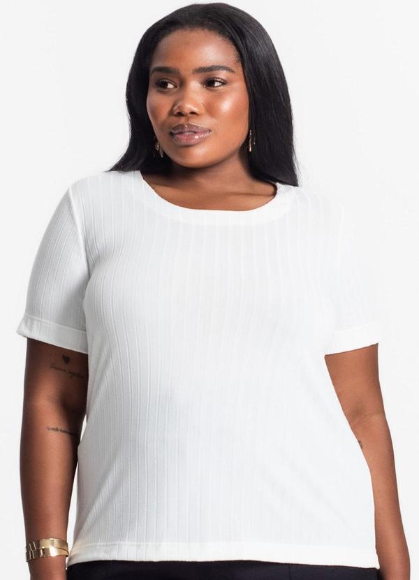 Infinita Cor - Blusa Malha Plus Bege