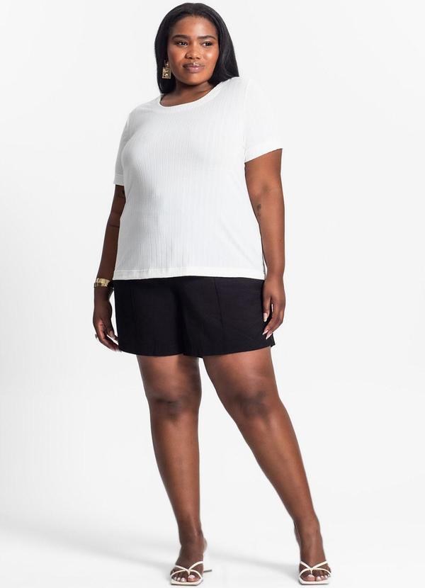 Infinita Cor - Blusa Malha Plus Bege 3