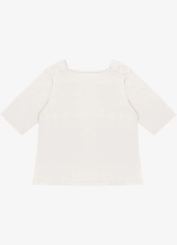 Secret Glam - Blusa Manga 3/4 Plus Size Bege 5