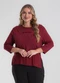 Secret Glam - Blusa Manga 3/4 Plus Size Verde - variação: Vermelho