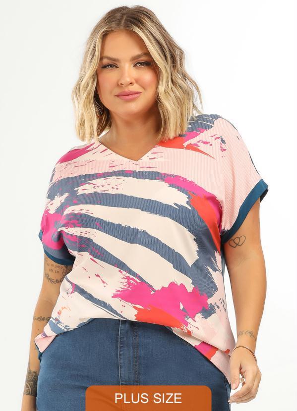 Donna Peck - Blusa Manga Curta Azul 1