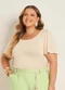 Lisamour - Blusa Manga Curta Básica Verde - variação: Verde