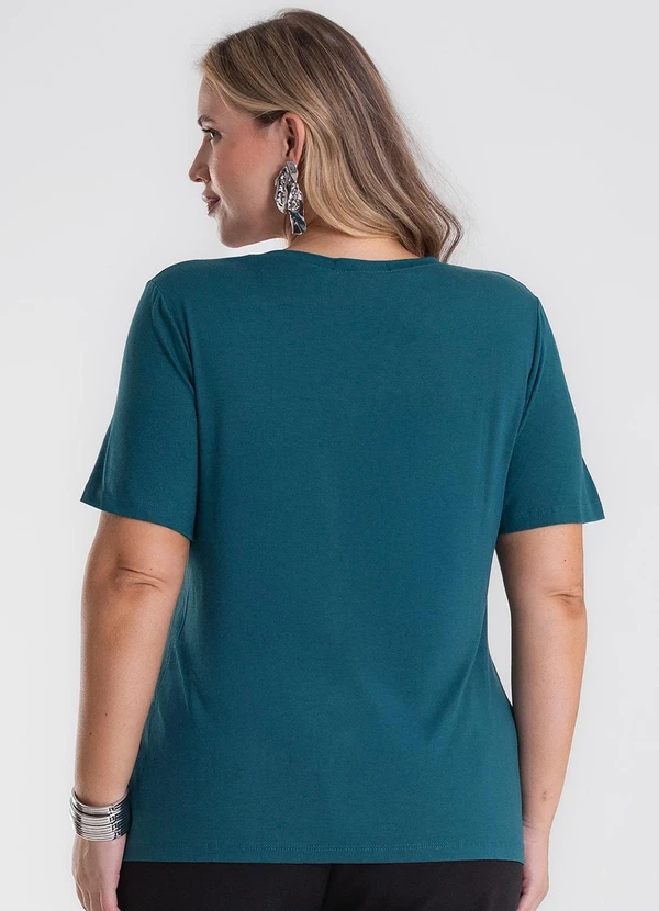 Secret Glam - Blusa Manga Curta com Estampa Plus Verde 2