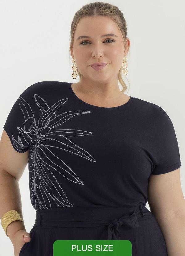 Cativa - Blusa Manga Curta com Strass Vermelho