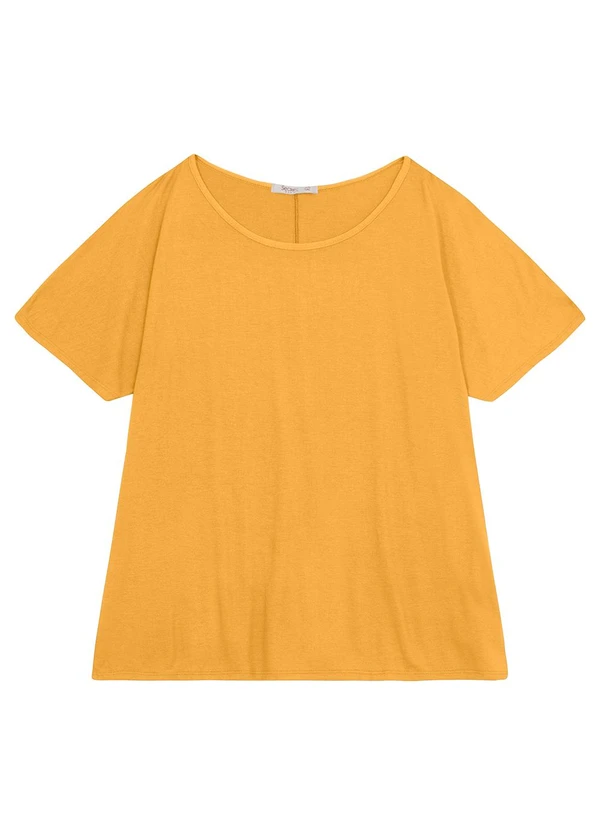 Secret Glam - Blusa Manga Curta Feminina Plus Size Amarelo 4