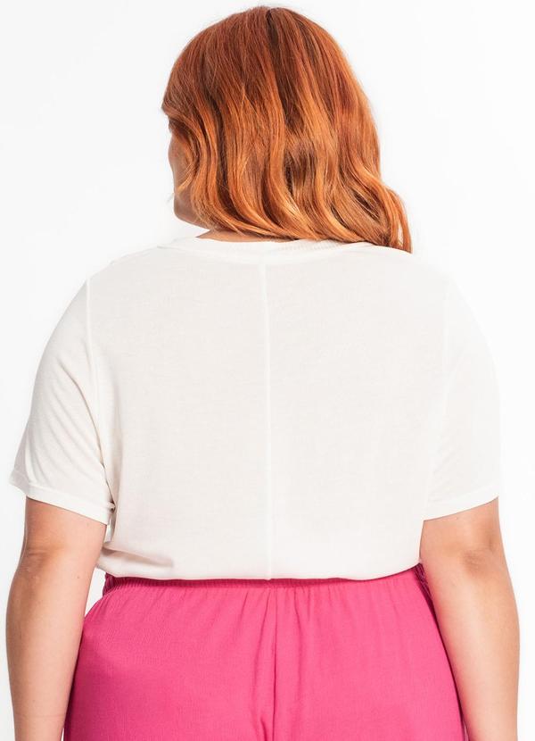 Secret Glam - Blusa Manga Curta Feminina Plus Size Bege 2