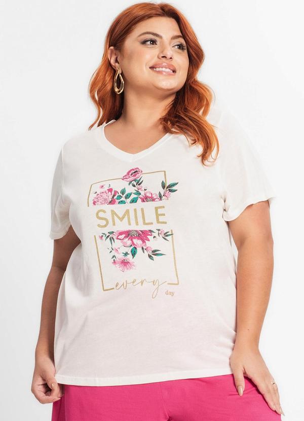 Secret Glam - Blusa Manga Curta Feminina Plus Size Bege 4