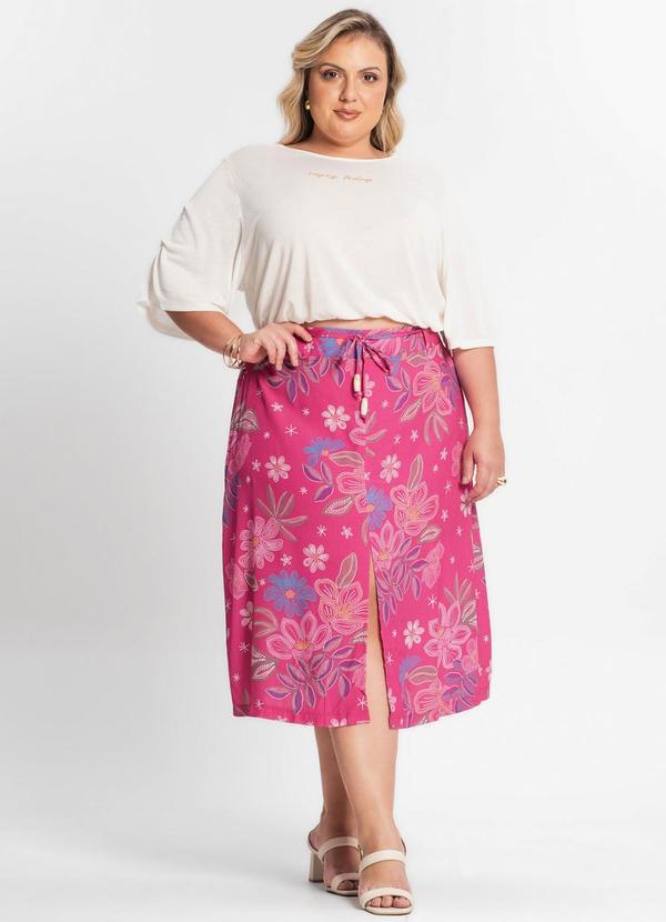 Secret Glam - Blusa Manga Curta Feminina Plus Size Bege 4