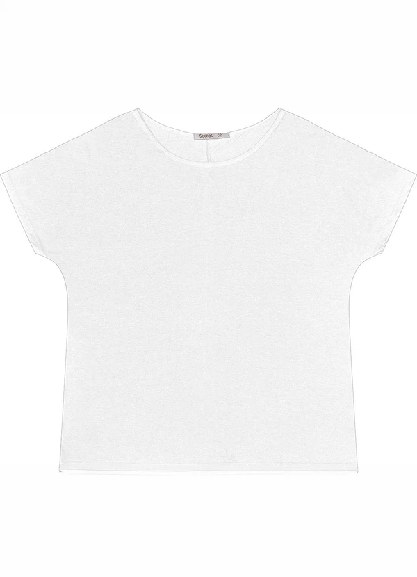Secret Glam - Blusa Manga Curta Feminina Plus Size Bege