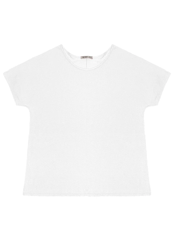 Secret Glam - Blusa Manga Curta Feminina Plus Size Branco 4